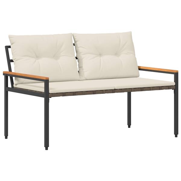 Grote foto vidaxl tuinbank 2 seater 116 x 67 5 x 72 cm poly rattan cr mewit tuin en terras tuinmeubelen