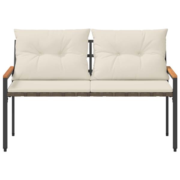 Grote foto vidaxl tuinbank 2 seater 116 x 67 5 x 72 cm poly rattan cr mewit tuin en terras tuinmeubelen
