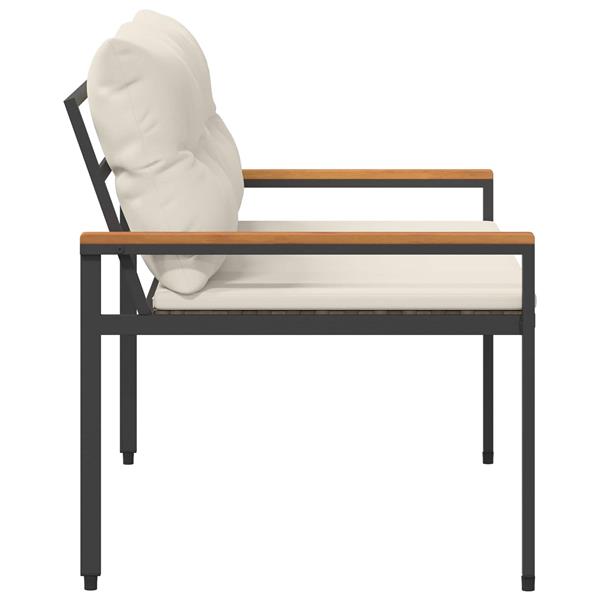 Grote foto vidaxl tuinbank 2 seater 116 x 67 5 x 72 cm poly rattan cr mewit tuin en terras tuinmeubelen