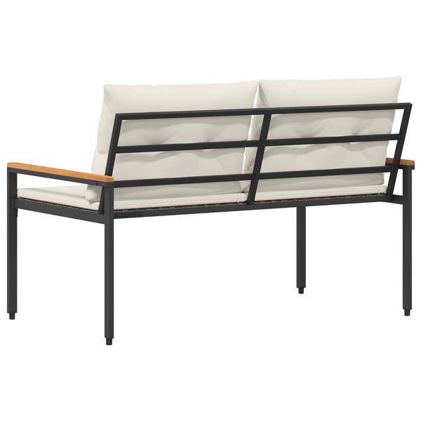 Grote foto vidaxl tuinbank 2 seater 116 x 67 5 x 72 cm poly rattan cr mewit tuin en terras tuinmeubelen