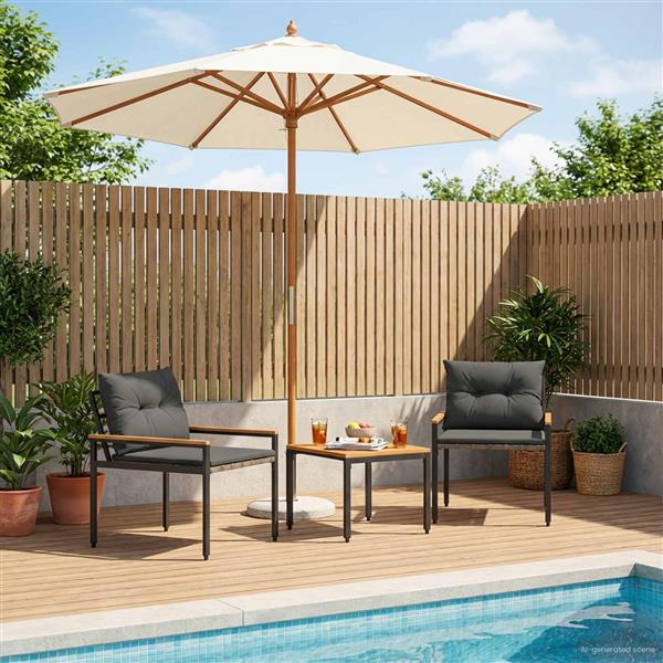 Grote foto vidaxl tuinmeubelset 3 st donkergrijs poly rattan tuin en terras tuinmeubelen