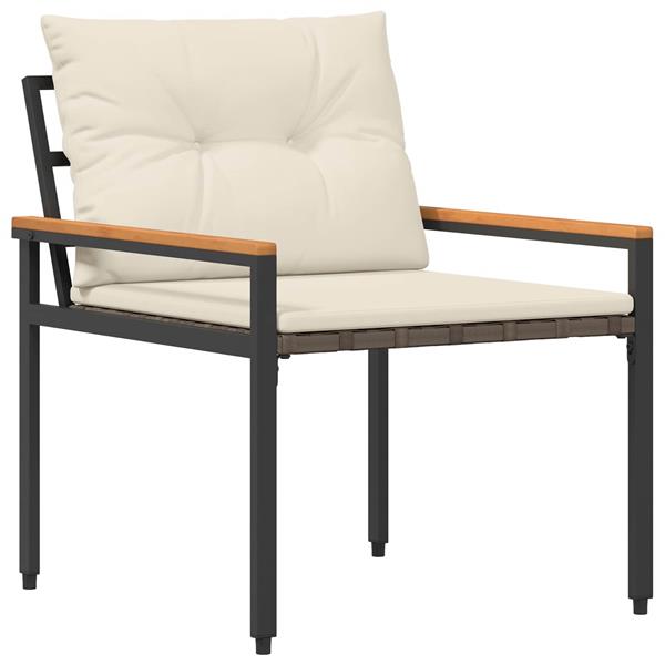 Grote foto vidaxl tuinmeubelset 3 st cr mewit poly rattan tuin en terras tuinmeubelen