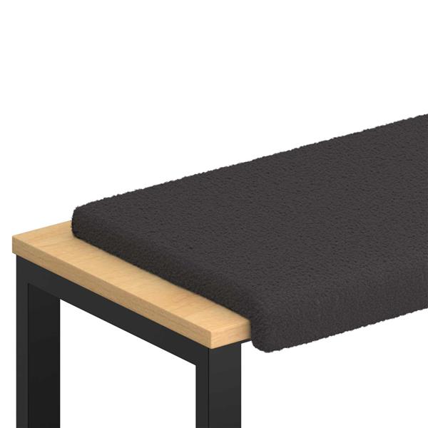 Grote foto vidaxl bankkussen sherpa stof donkergrijs diepte 35 cm huis en inrichting woningdecoratie