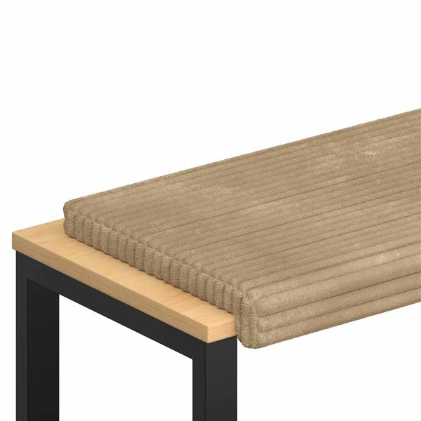 Grote foto vidaxl bankkussen pluche corduroy taupe diepte 35 cm huis en inrichting woningdecoratie