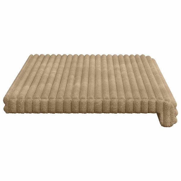 Grote foto vidaxl bankkussen pluche corduroy taupe diepte 35 cm huis en inrichting woningdecoratie