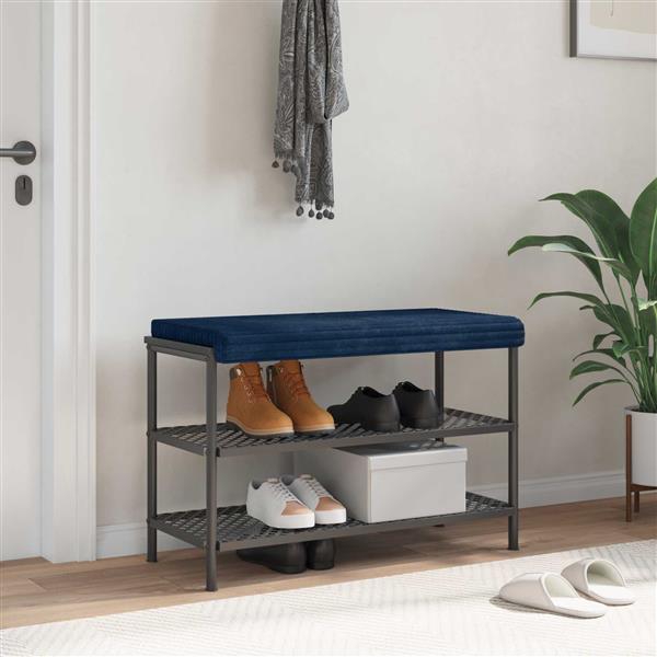 Grote foto vidaxl bankkussen pluche corduroy marineblauw diepte 35 cm huis en inrichting woningdecoratie
