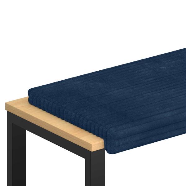 Grote foto vidaxl bankkussen pluche corduroy marineblauw diepte 35 cm huis en inrichting woningdecoratie