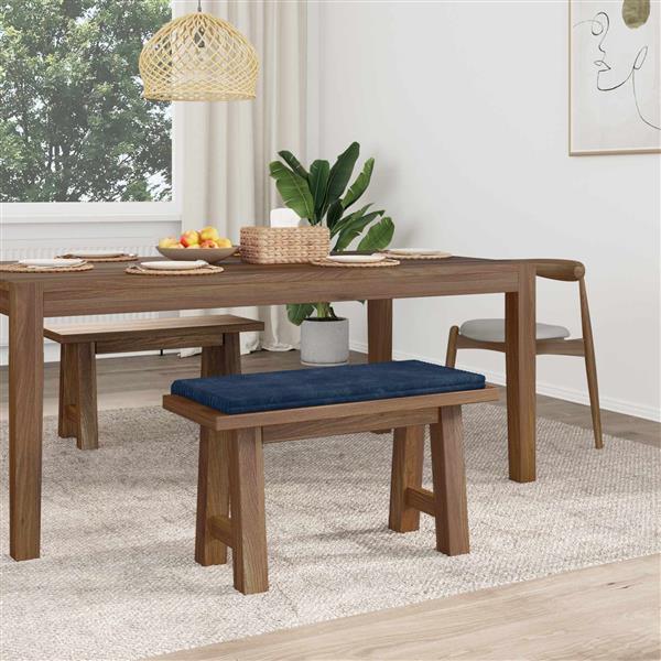 Grote foto vidaxl bankkussen pluche corduroy marineblauw diepte 35 cm huis en inrichting woningdecoratie