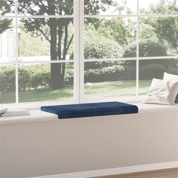 Grote foto vidaxl bankkussen pluche corduroy marineblauw diepte 35 cm huis en inrichting woningdecoratie