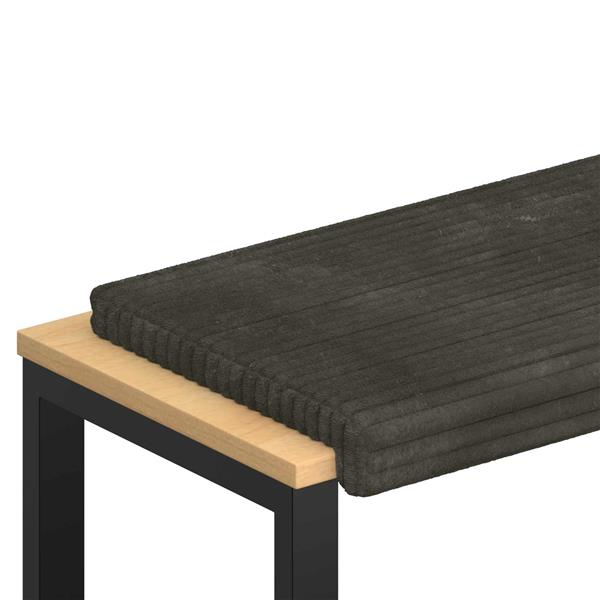 Grote foto vidaxl bankkussen pluche corduroy antraciet diepte 35 cm huis en inrichting woningdecoratie