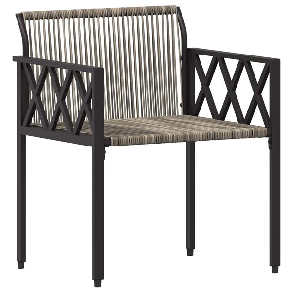 Grote foto vidaxl tuinmeubelset 3 st grijs en donkergrijs poly rattan tuin en terras tuinmeubelen