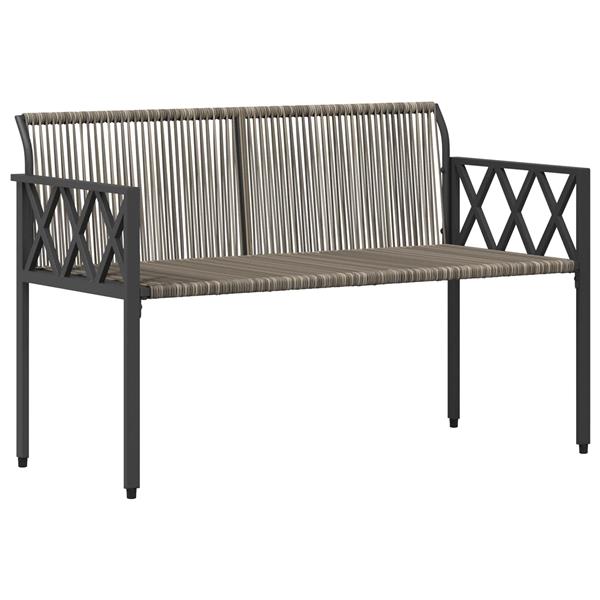 Grote foto vidaxl tuinmeubelset 4 st grijs en marineblauw poly rattan tuin en terras tuinmeubelen