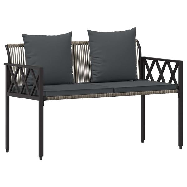 Grote foto vidaxl tuinmeubelset 4 st grijs en donkergrijs poly rattan tuin en terras tuinmeubelen
