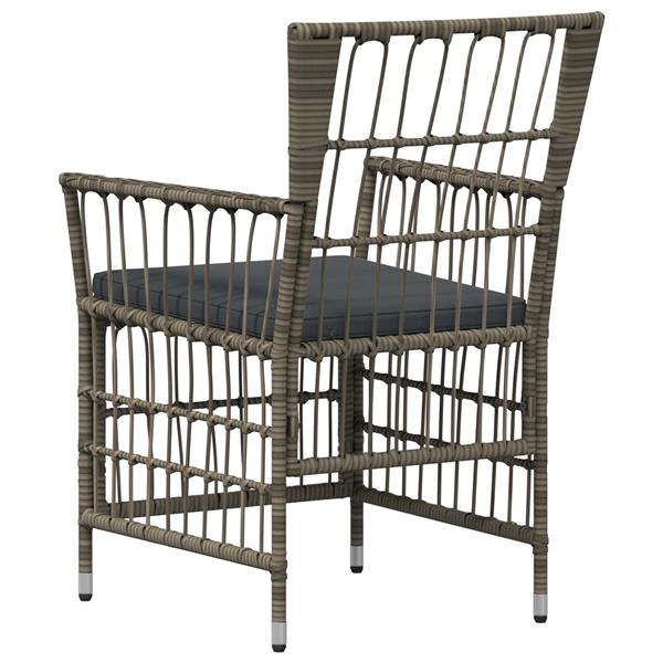 Grote foto vidaxl tuinstoelen 4 st grijs poly rattan tuin en terras tuinmeubelen