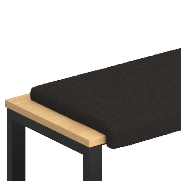 Grote foto vidaxl bankkussen sherpa stof zwart diepte 35 cm huis en inrichting woningdecoratie