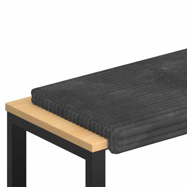 Grote foto vidaxl bankkussen pluche corduroy donkergrijs diepte 35 cm huis en inrichting woningdecoratie