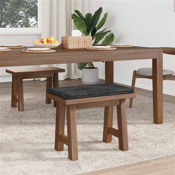 Grote foto vidaxl bankkussen pluche corduroy donkergrijs diepte 35 cm huis en inrichting woningdecoratie
