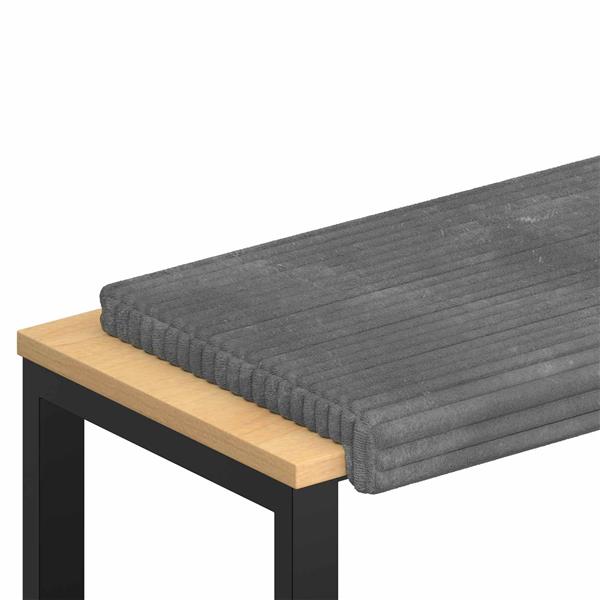 Grote foto vidaxl bankkussen pluche corduroy lichtgrijs diepte 35 cm huis en inrichting woningdecoratie