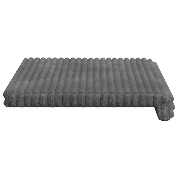 Grote foto vidaxl bankkussen pluche corduroy lichtgrijs diepte 35 cm huis en inrichting woningdecoratie