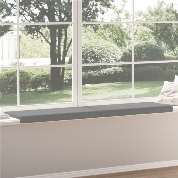 Grote foto vidaxl bankkussen 4 st textured velvet donkergrijs diepte 35 cm huis en inrichting woningdecoratie