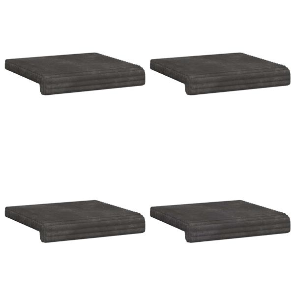 Grote foto vidaxl bankkussen 4 st pluche corduroy donkergrijs diepte 35 cm huis en inrichting woningdecoratie