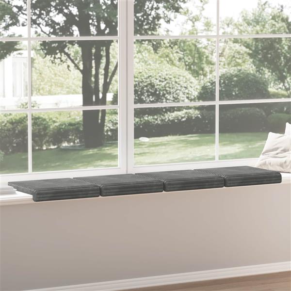 Grote foto vidaxl bankkussen 4 st pluche corduroy lichtgrijs diepte 35 cm huis en inrichting woningdecoratie