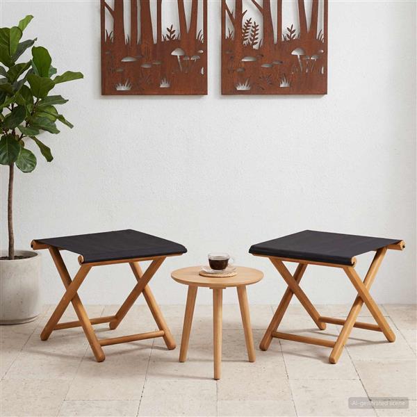 Grote foto vidaxl ligstoel 2 pcs massief eucalyptushout zwart tuin en terras tuinmeubelen