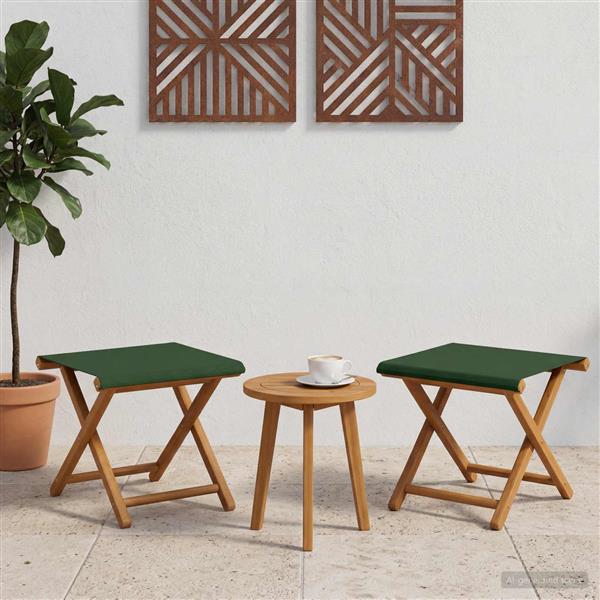 Grote foto vidaxl ligstoel 2 pcs massief eucalyptushout groen tuin en terras tuinmeubelen