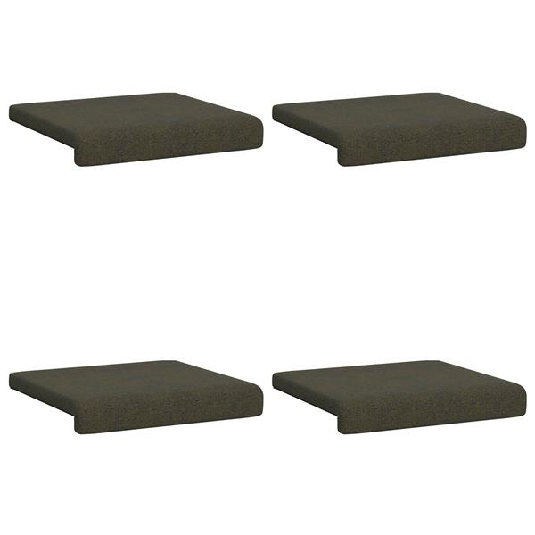 Grote foto vidaxl bankkussen 4 st faux su de stof legergroen diepte 35 cm huis en inrichting woningdecoratie