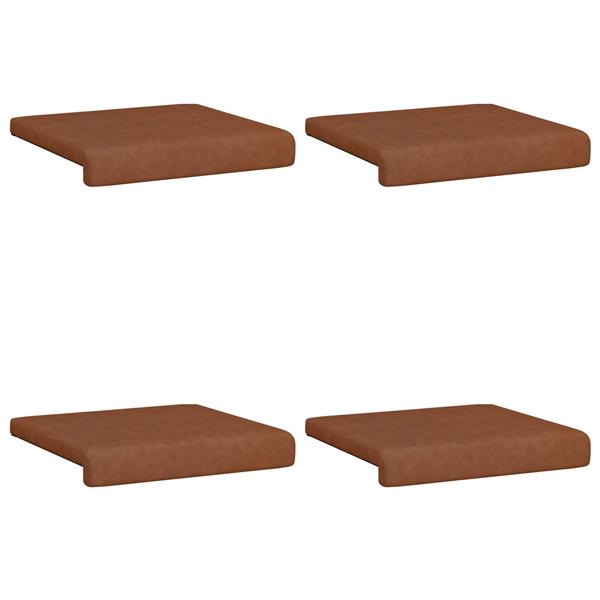 Grote foto vidaxl bankkussen 4 st kunstleer bruin diepte 35 cm huis en inrichting woningdecoratie
