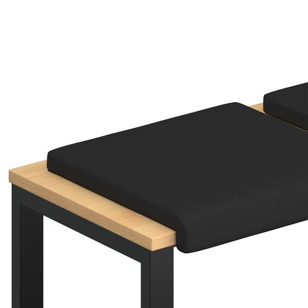 Grote foto vidaxl bankkussen 4 st kunstleer zwart diepte 35 cm huis en inrichting woningdecoratie