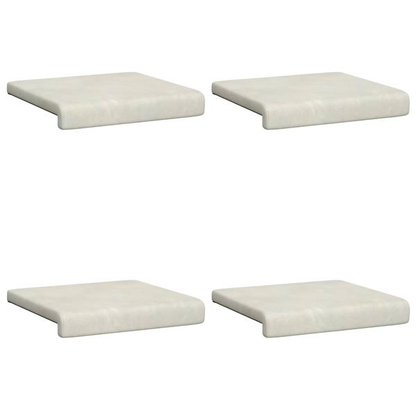 Grote foto vidaxl bankkussen 4 st fluweel cr mekleurig diepte 35 cm huis en inrichting woningdecoratie