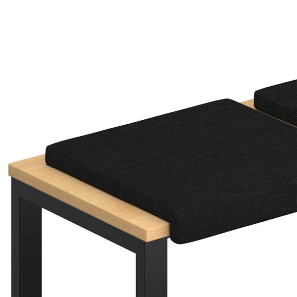 Grote foto vidaxl bankkussen 4 st stof zwart diepte 35 cm huis en inrichting woningdecoratie