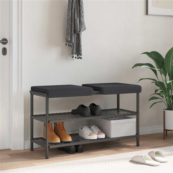 Grote foto vidaxl bankkussen 2 st sherpa stof donkergrijs diepte 35 cm huis en inrichting woningdecoratie