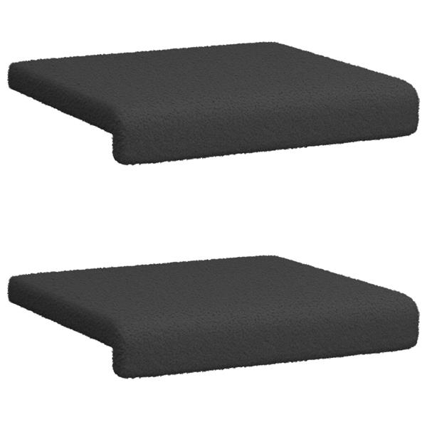 Grote foto vidaxl bankkussen 2 st sherpa stof donkergrijs diepte 35 cm huis en inrichting woningdecoratie