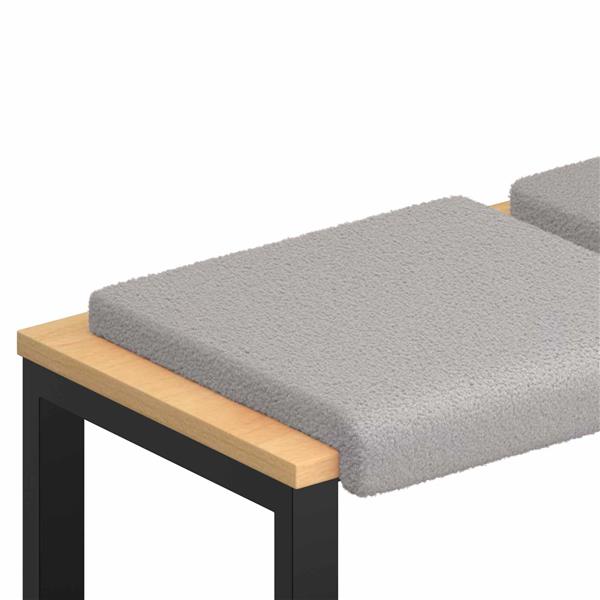 Grote foto vidaxl bankkussen 2 st sherpa stof lichtgrijs diepte 35 cm huis en inrichting woningdecoratie