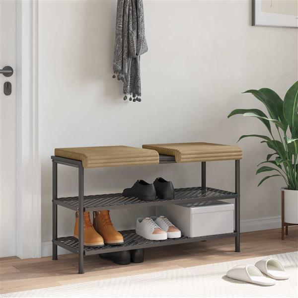 Grote foto vidaxl bankkussen 2 st pluche corduroy taupe diepte 35 cm huis en inrichting woningdecoratie