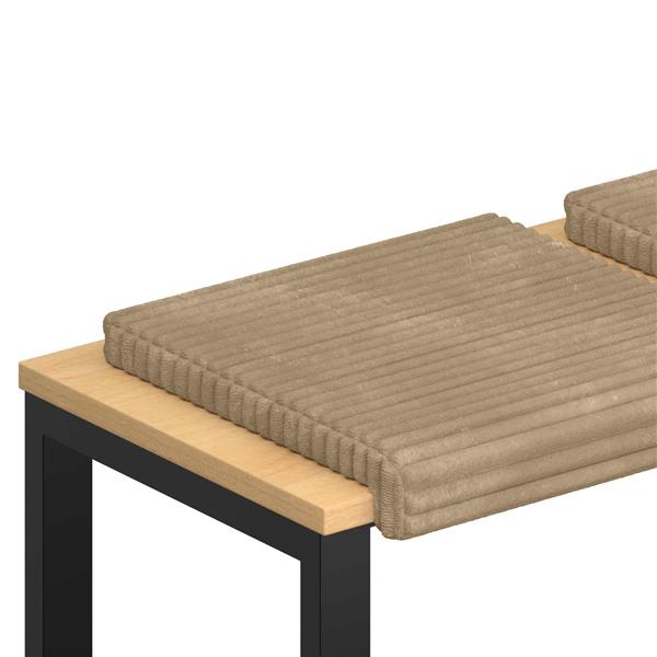 Grote foto vidaxl bankkussen 2 st pluche corduroy taupe diepte 35 cm huis en inrichting woningdecoratie