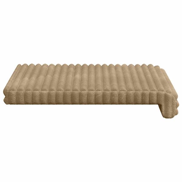 Grote foto vidaxl bankkussen 2 st pluche corduroy taupe diepte 35 cm huis en inrichting woningdecoratie
