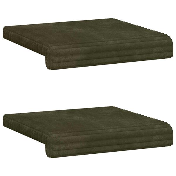 Grote foto vidaxl bankkussen 2 st pluche corduroy groen diepte 35 cm huis en inrichting woningdecoratie