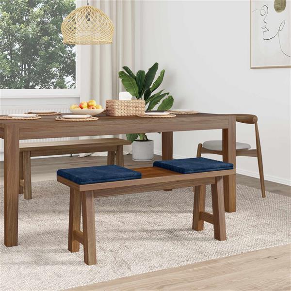 Grote foto vidaxl bankkussen 2 st pluche corduroy marineblauw diepte 35 cm huis en inrichting woningdecoratie