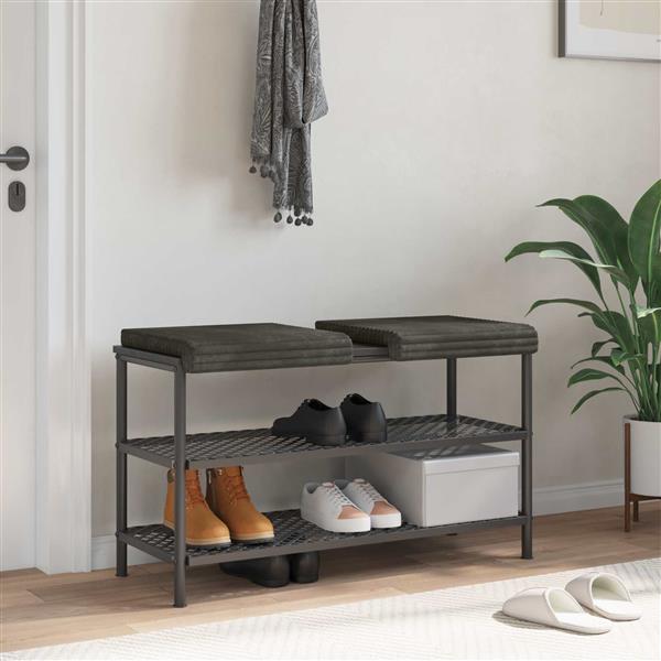 Grote foto vidaxl bankkussen 2 st pluche corduroy antraciet diepte 35 cm huis en inrichting woningdecoratie
