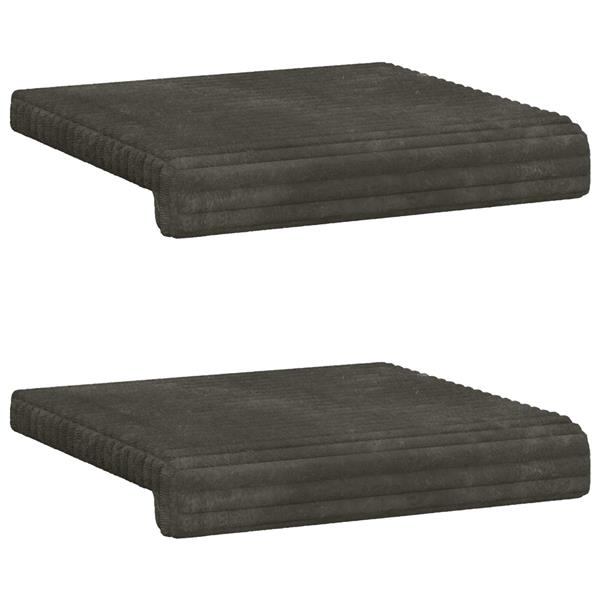 Grote foto vidaxl bankkussen 2 st pluche corduroy antraciet diepte 35 cm huis en inrichting woningdecoratie