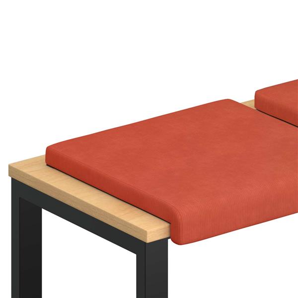 Grote foto vidaxl bankkussen 2 st corduroy rood oranje diepte 35 cm huis en inrichting woningdecoratie
