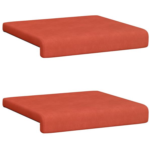 Grote foto vidaxl bankkussen 2 st corduroy rood oranje diepte 35 cm huis en inrichting woningdecoratie