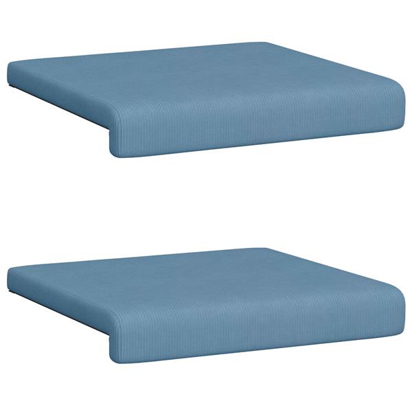 Grote foto vidaxl bankkussen 2 st corduroy blauw diepte 35 cm huis en inrichting woningdecoratie