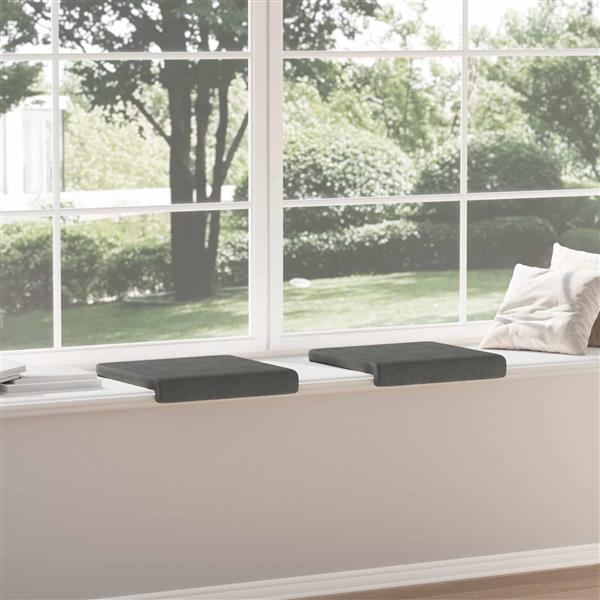 Grote foto vidaxl bankkussen 2 st corduroy donkergrijs diepte 35 cm huis en inrichting woningdecoratie