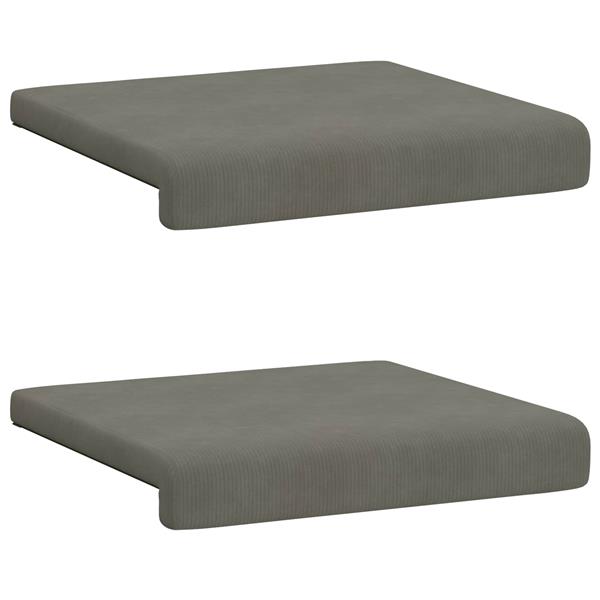 Grote foto vidaxl bankkussen 2 st corduroy lichtgrijs diepte 35 cm huis en inrichting woningdecoratie