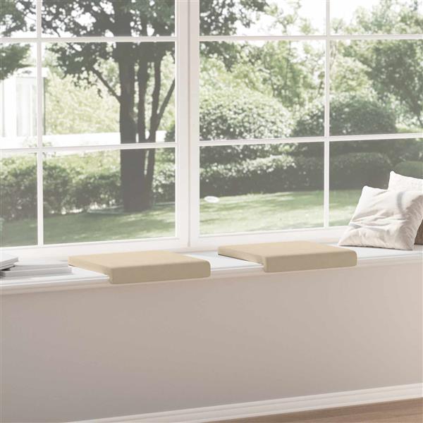 Grote foto vidaxl bankkussen 2 st microvezel cr mekleurig diepte 35 cm huis en inrichting woningdecoratie