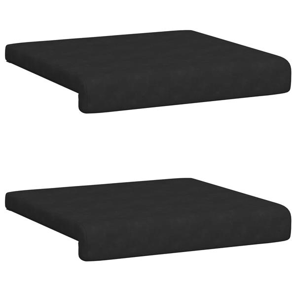 Grote foto vidaxl bankkussen 2 st microvezel zwart diepte 35 cm huis en inrichting woningdecoratie